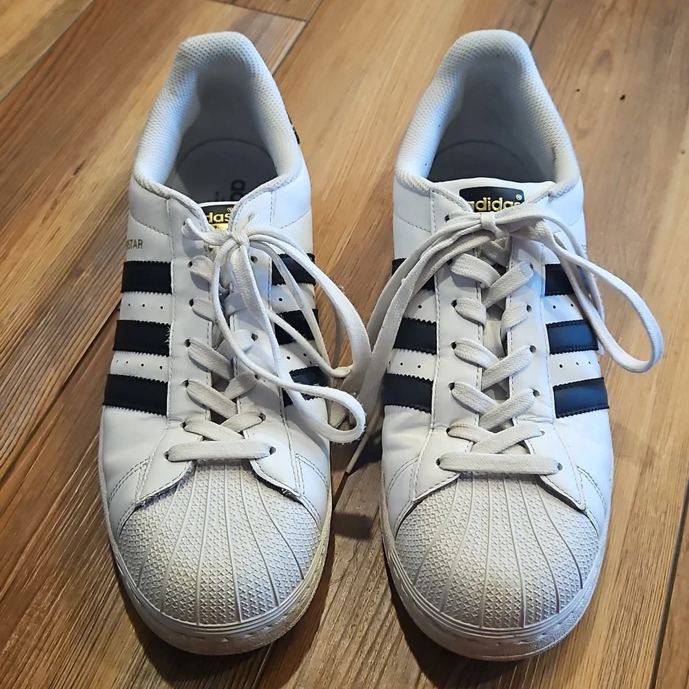 adidas White and Black Superstar Sneakers